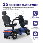 S500-Blue Heavy Duty Mobility Scooter