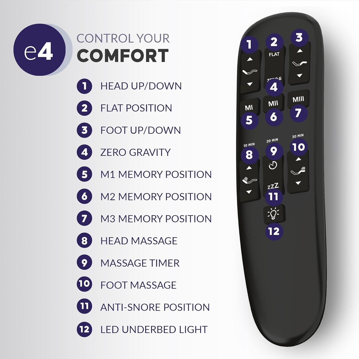 - E4 Split Head Flex Top King Size Adjustable Bed Frame Set with 12" Copper Gel Infused Memory Foam Mattress Medium Firm, 120-Night Trial